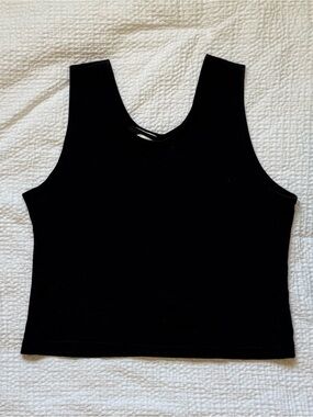Black Sleeveless Tank Top